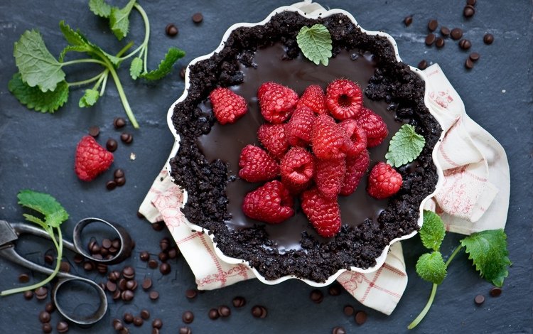 мята, малина, ягоды, шоколад, торт, десерт, пирожное, сл, mint, raspberry, berries, chocolate, cake, dessert, sl