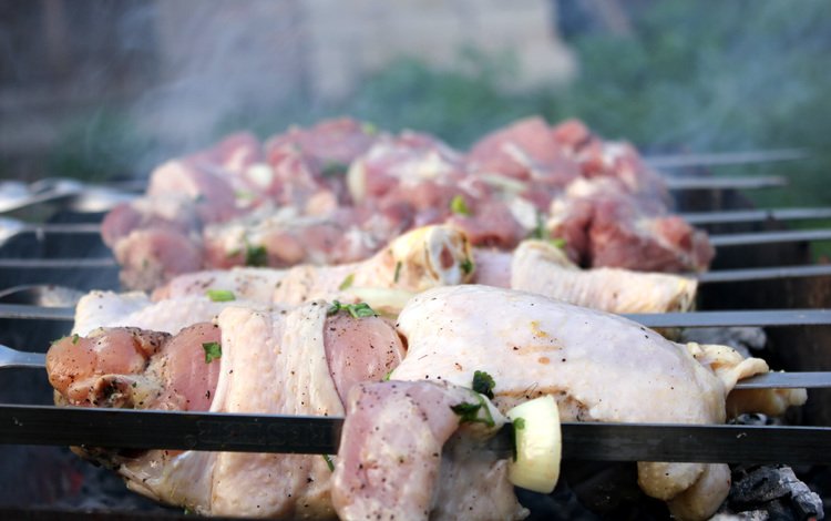огонь, отдых, мясо, шашлык, курица, шампура, fire, stay, meat, kebab, chicken, skewers