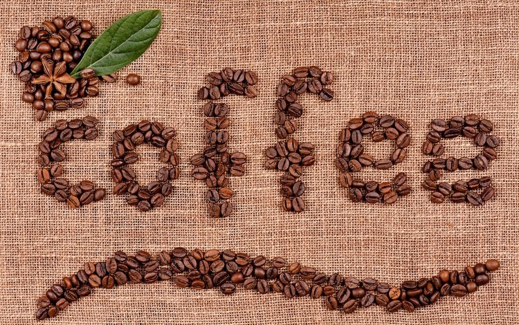 зерна, кофе, листик, кофейные зерна, мешковина, grain, coffee, leaf, coffee beans, burlap