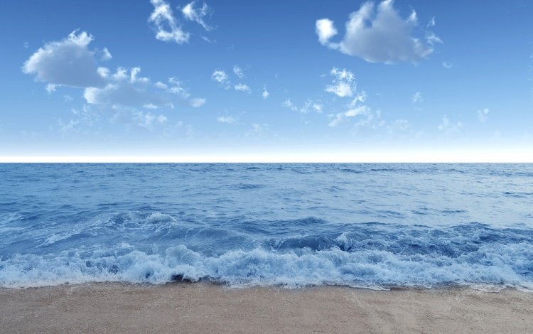 небо, пляж, облака, лето, вода, берег, волны, пейзаж, море, песок, the sky, beach, clouds, summer, water, shore, wave, landscape, sea, sand