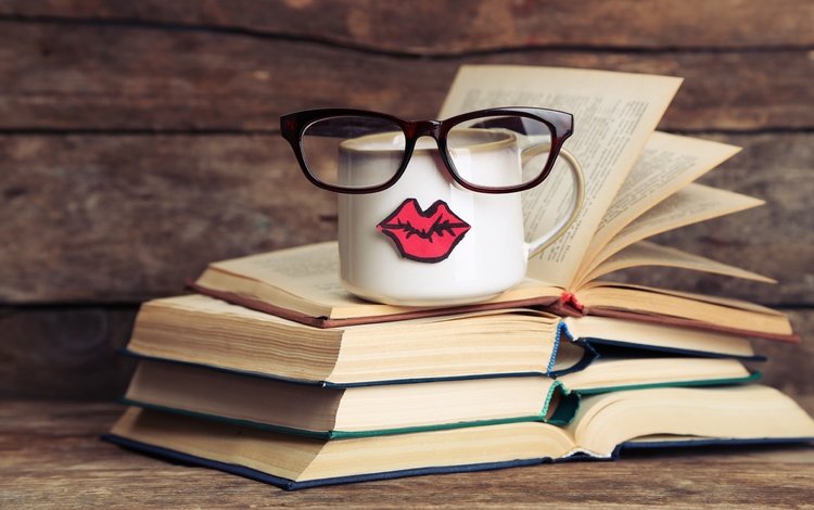 очки, кофе, книги, кружка, юмор, губки, страницы, glasses, coffee, books, mug, humor, sponge, page