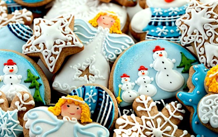 новый год, новогоднее печенье, снеговики, сладкое, печенье, выпечка, десерт, глазурь, ангелочки, new year, snowmen, sweet, cookies, cakes, dessert, glaze, angels