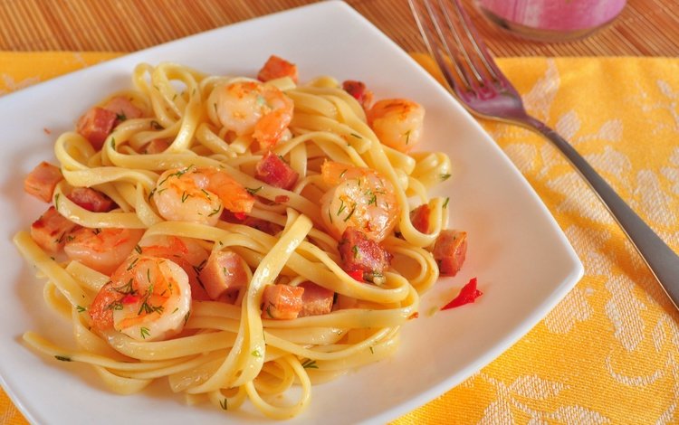 соус, морепродукты, креветки, макароны, лапша, паста, sauce, seafood, shrimp, pasta, noodles