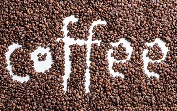 надпись, зерна, кофе, кофейные зерна, the inscription, grain, coffee, coffee beans