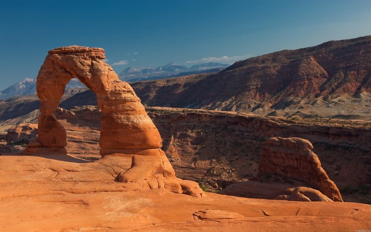 небо, горы, природа, пейзаж, арка, the sky, mountains, nature, landscape, arch