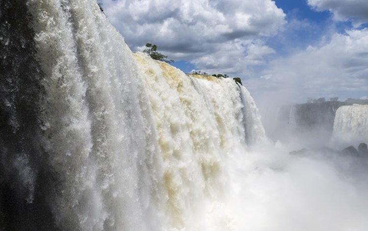 природа, скала, водопад, поток, водопад игуасу, nature, rock, waterfall, stream, the iguaçu falls