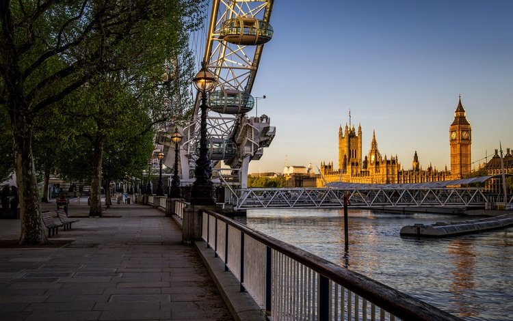 река, лондон, темза, колесо обозрения, башня, англия, парламент, река темза, river, london, thames, ferris wheel, tower, england, parliament
