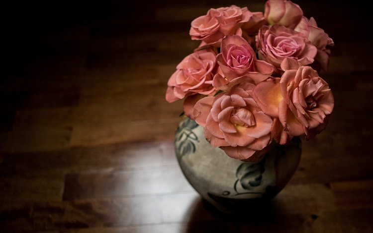 цветы, фон, розы, букет, ваза, flowers, background, roses, bouquet, vase