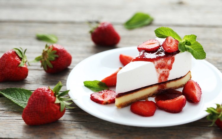 клубника, ягоды, сладкое, торт, десерт, чизкейк, strawberry, berries, sweet, cake, dessert, cheesecake