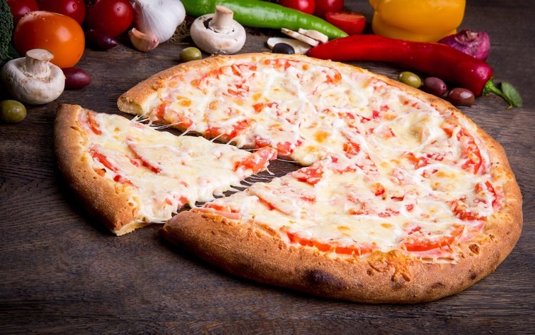 сыр, овощи, пицца, кусок, cheese, vegetables, pizza, piece