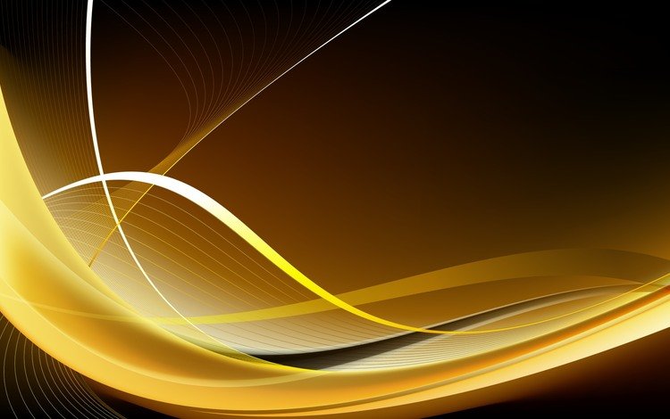 желтый, абстракция, линии, волны, фон, цвет, yellow, abstraction, line, wave, background, color