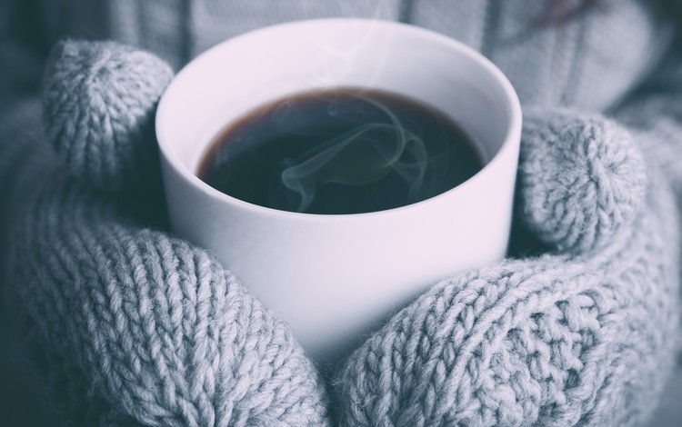 зима, девушка, напиток, кофе, руки, чашка, варежки, winter, girl, drink, coffee, hands, cup, mittens