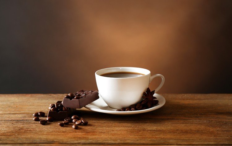 напиток, кофе, чашка, шоколад, кофейные зерна, анис, drink, coffee, cup, chocolate, coffee beans, anis