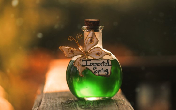 бабочка, бутылочка, флакон, зелье, эликсир, butterfly, bottle, potion, elixir