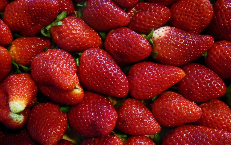 красная, клубника, спелая, ягоды, red, strawberry, ripe, berries
