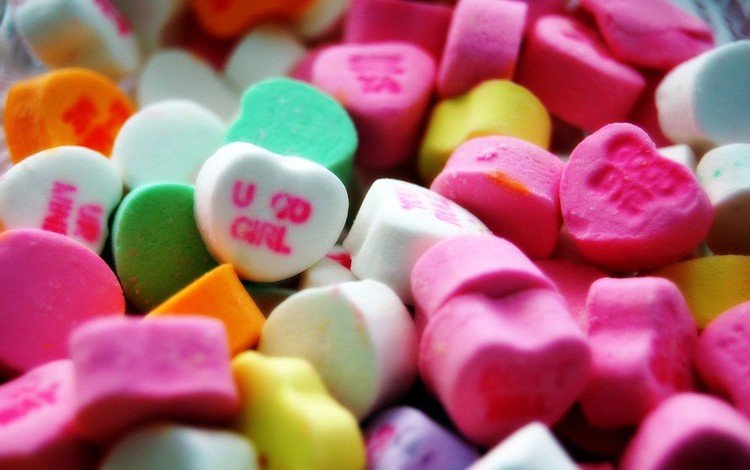 разноцветные, конфеты, сердечки, сладкое, драже, colorful, candy, hearts, sweet, pills