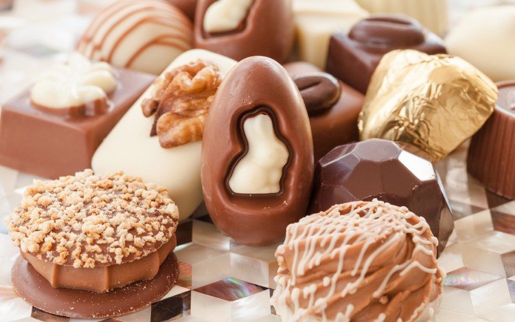 орехи, конфеты, шоколад, сладкое, ассорти, шоколадные конфеты, nuts, candy, chocolate, sweet, cuts, chocolates
