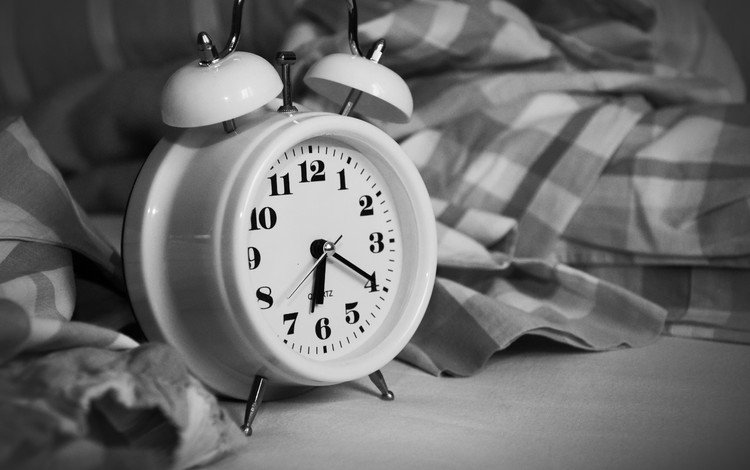 чёрно-белое, часы, время, будильник, black and white, watch, time, alarm clock