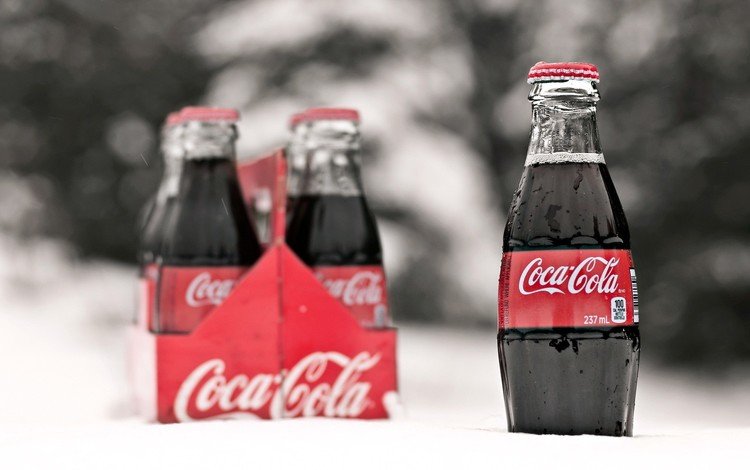 снег, зима, бутылки, бренд, кока-кола, snow, winter, bottle, brand, coca-cola