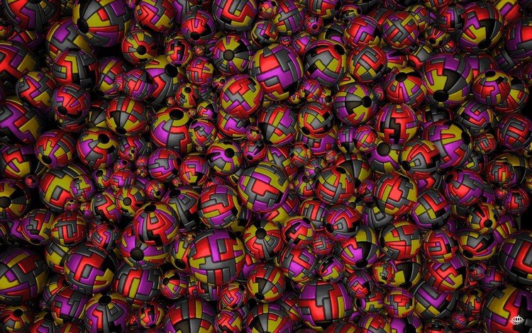 шары, разноцветные, графика, шарики, 3д, balls, colorful, graphics, 3d