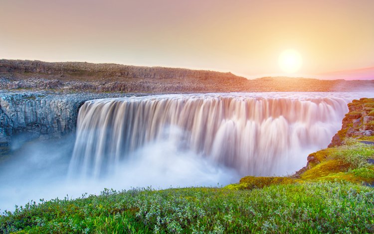 река, водопад, исландия, водопад деттифосс, dettifoss, dettifoss waterfall, river, waterfall, iceland
