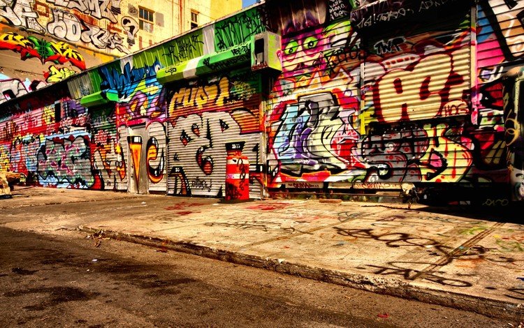 дорога, стена, улица, граффити, городской район, уличное искусство, road, wall, street, graffiti