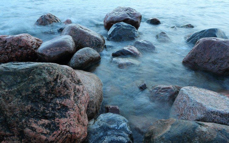 природа, камни, берег, море, валуны, nature, stones, shore, sea, boulders