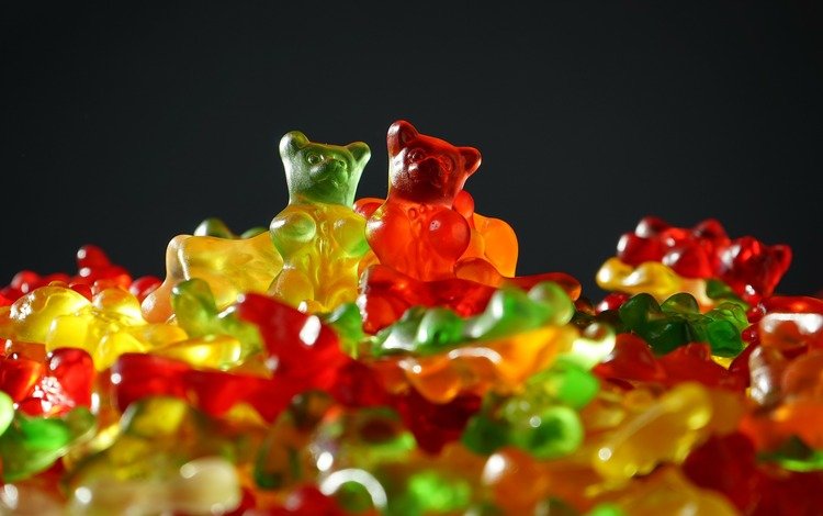 разноцветные, мишки, конфеты, мармелад, жевательный мармелад, colorful, bears, candy, marmalade, gummies