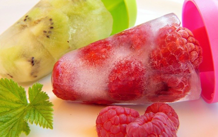 малина, фрукты, ягоды, киви, фруктовый лед, raspberry, fruit, berries, kiwi, fruit ice