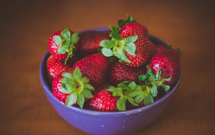 клубника, ягоды, тарелка, спелые, strawberry, berries, plate, ripe