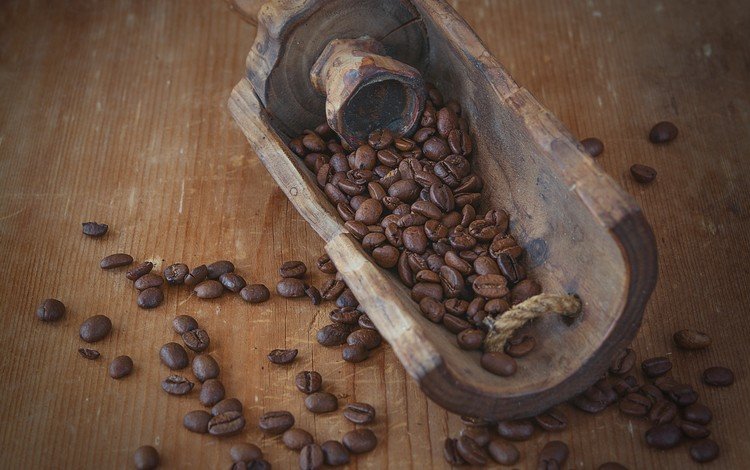 кофе, кофейные зерна, лопатка, кофе в зернах, жареный, coffee, coffee beans, blade, coffee bean, fried