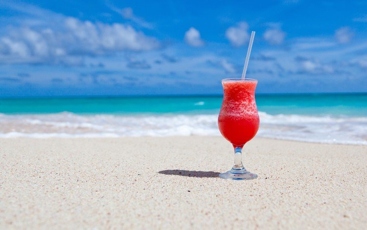 природа, море, песок, пляж, океан, коктейль, тропики, nature, sea, sand, beach, the ocean, cocktail, tropics