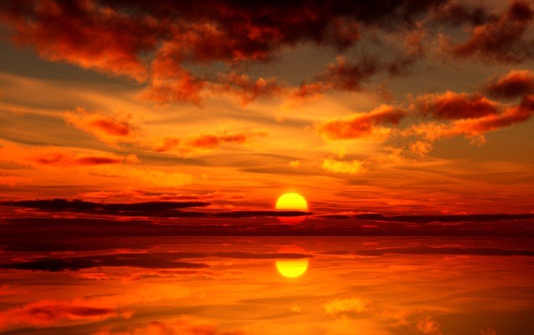 небо, облака, солнце, закат, отражение, море, горизонт, 6528×4896, 340×640, the sky, clouds, the sun, sunset, reflection, sea, horizon