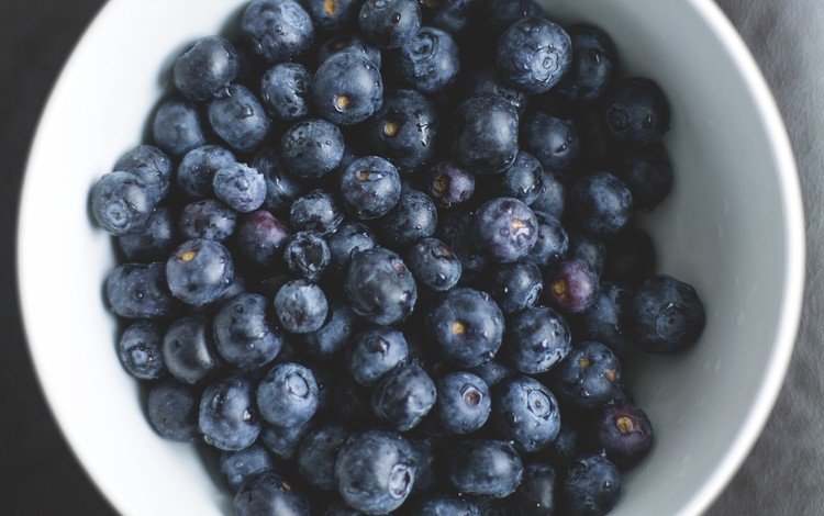 ягоды, черника, тарелка, крупным планом, berries, blueberries, plate, closeup