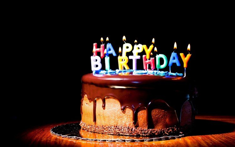 свечи, черный фон, шоколад, сладкое, день рождения, торт, десерт, candles, black background, chocolate, sweet, birthday, cake, dessert