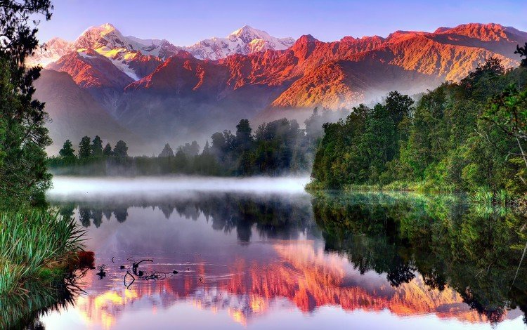 река, горы, природа, лес, отражение, утро, туман, рыбалка, river, mountains, nature, forest, reflection, morning, fog, fishing