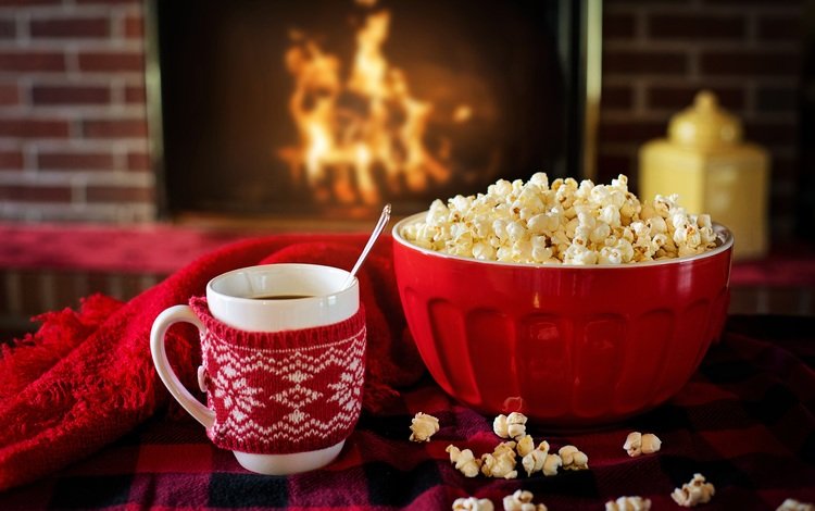 кофе, кружка, камин, чашка, чай, попкорн, чай.камин, coffee, mug, fireplace, cup, tea, popcorn, tea.fireplace