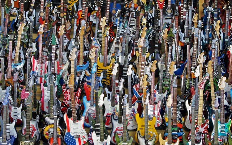 гитара, музыка, инструмент, много, гитары, музыкальный инструмент, guitar, music, tool, a lot, musical instrument