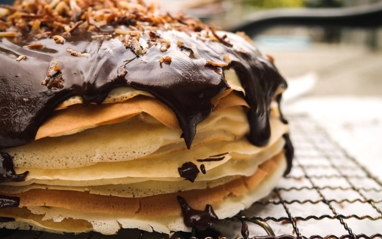 шоколад, блинчики, блины, блинный торт, chocolate, pancakes, pancake cake