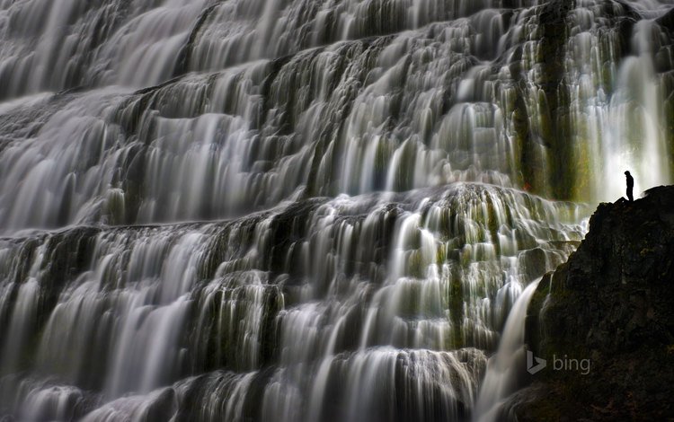 природа, водопад, поток, исландия, bing, водопад диньянди, dynjandi, nature, waterfall, stream, iceland