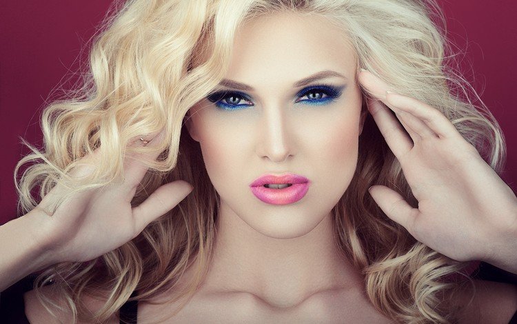 девушка, блондинка, портрет, взгляд, волосы, лицо, макияж, olia gedz, girl, blonde, portrait, look, hair, face, makeup
