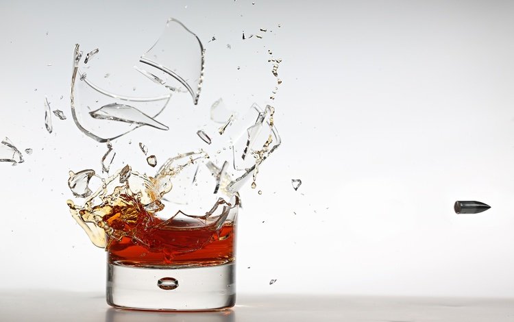 напиток, брызги, скорость, осколки, стекло, стакан, пуля, виски, drink, squirt, speed, fragments, glass, bullet, whiskey