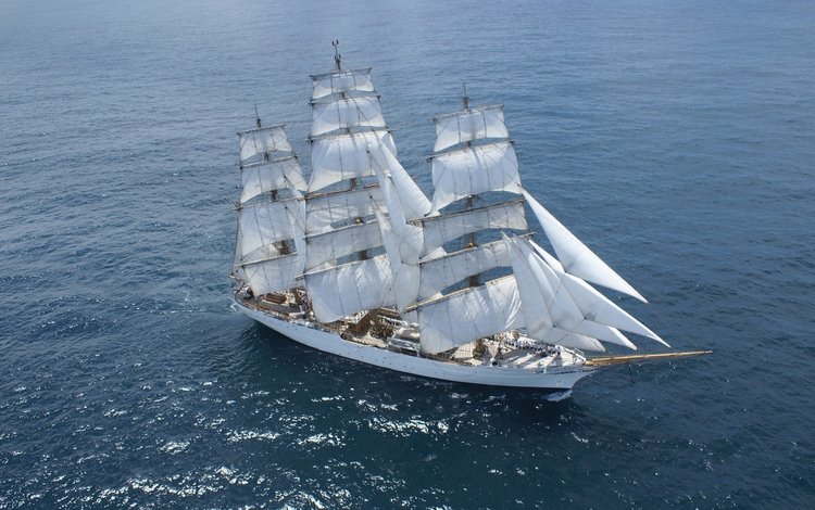 фото, океан, парусный корабль, cisne branco, photo, the ocean, sailing ship