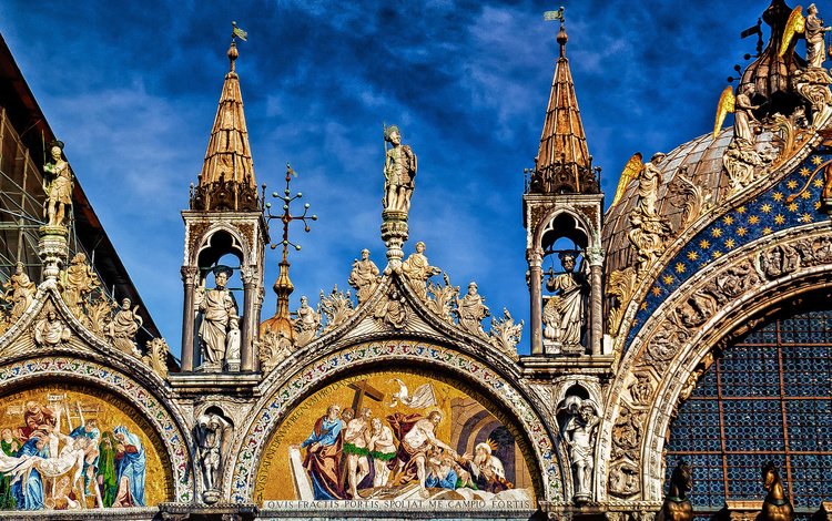 венеция, италия, фрагмент, кафедральный собор святого марка, собор святого марка, venice, italy, fragment, the cathedral of st. mark