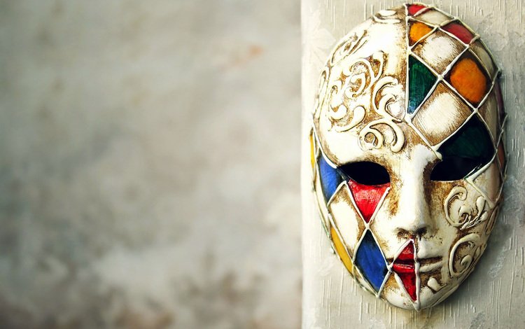маска, стена, карнавал, маскарад, mask, wall, carnival, masquerade