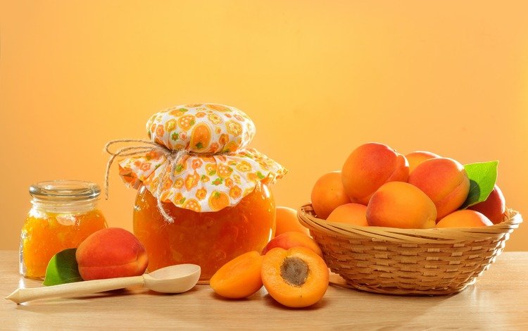 фрукты, джем, абрикосы, варенье, fruit, jam, apricots