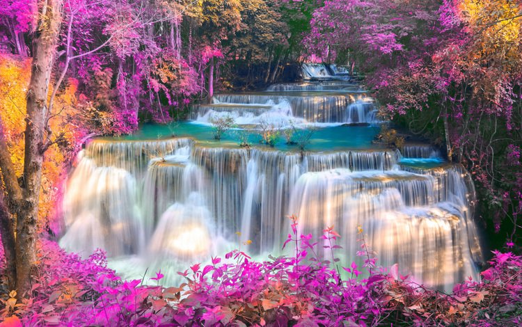 река, природа, лес, пейзаж, водопад, осень, тайланд, theerapol, river, nature, forest, landscape, waterfall, autumn, thailand