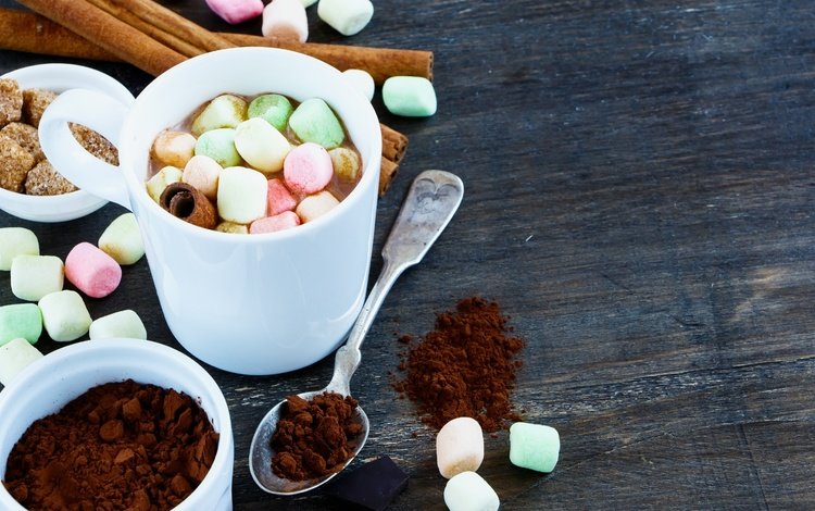 корица, кружка, шоколад, зефир, какао, горячий шоколад, маршмеллоу, cinnamon, mug, chocolate, marshmallows, cocoa, hot chocolate