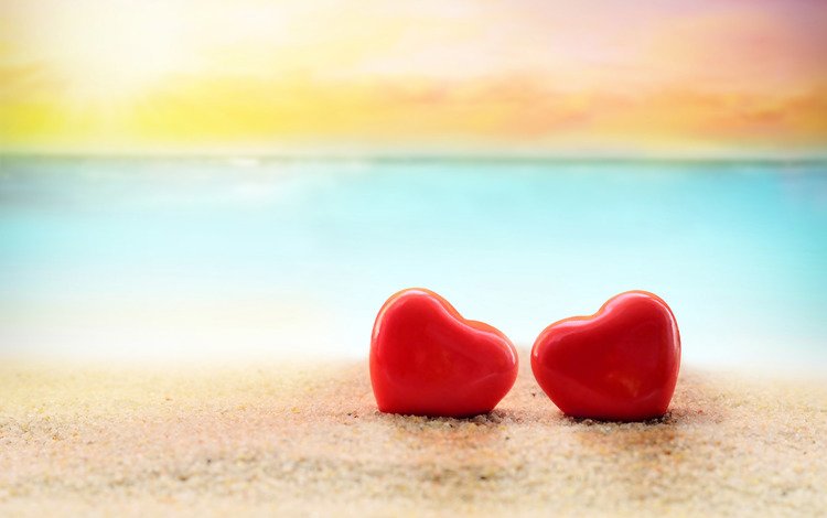 песок, пляж, любовь, сердечки, sand, beach, love, hearts