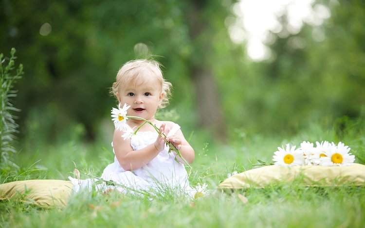 цветы, настроение, девочка, ромашки, ребенок, flowers, mood, girl, chamomile, child